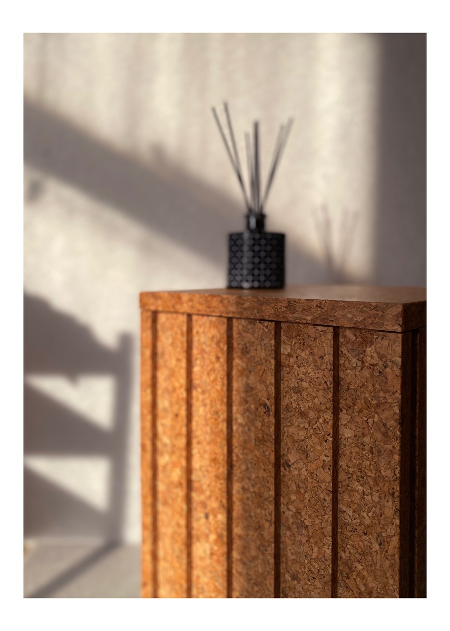 ‘BLOCK’ Cork Side Table, Make Relief